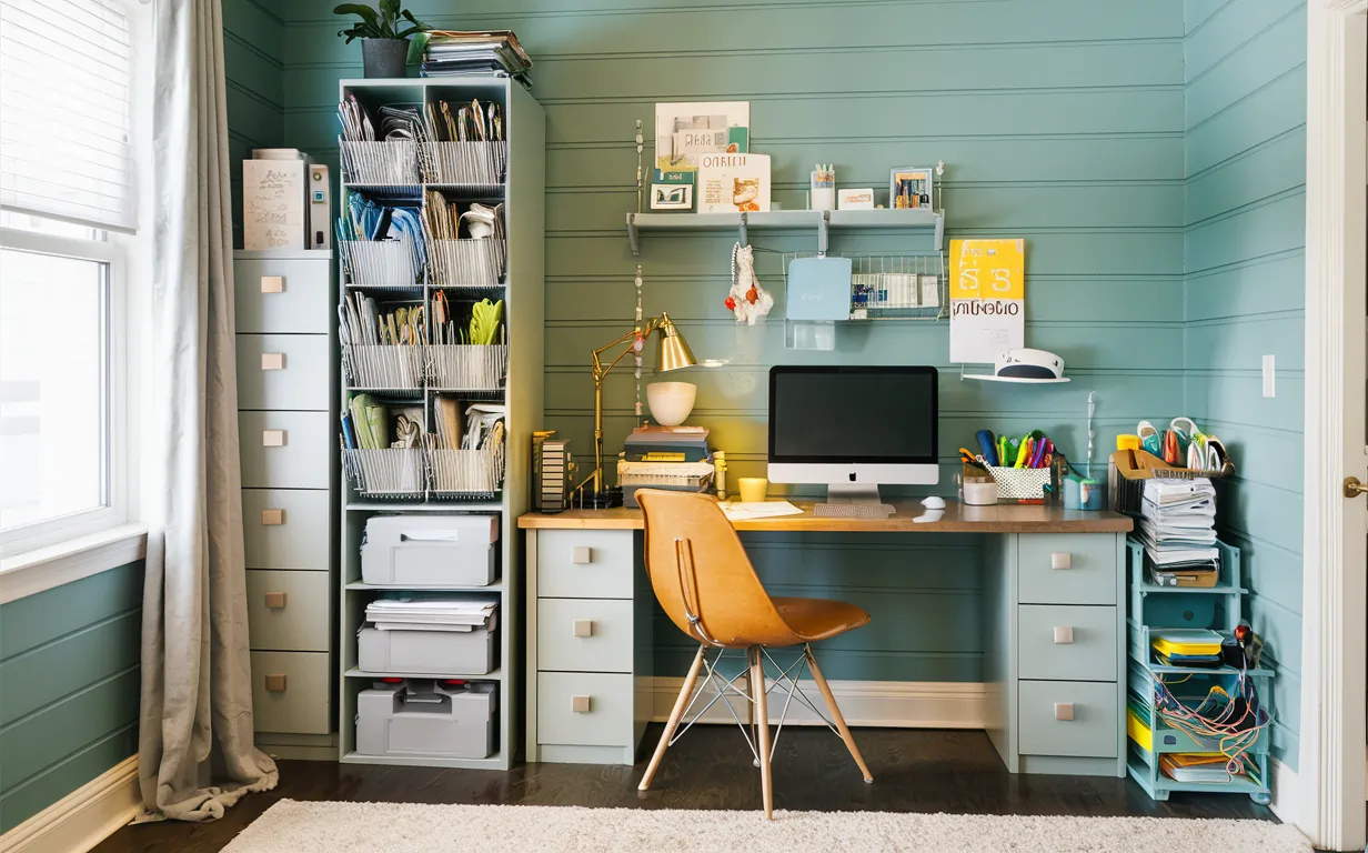 Home Office Design Ideas - Use Cabinets