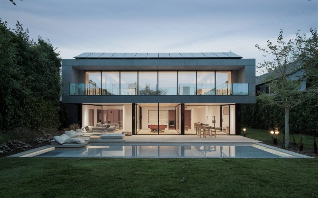 Home with Glass Exterior