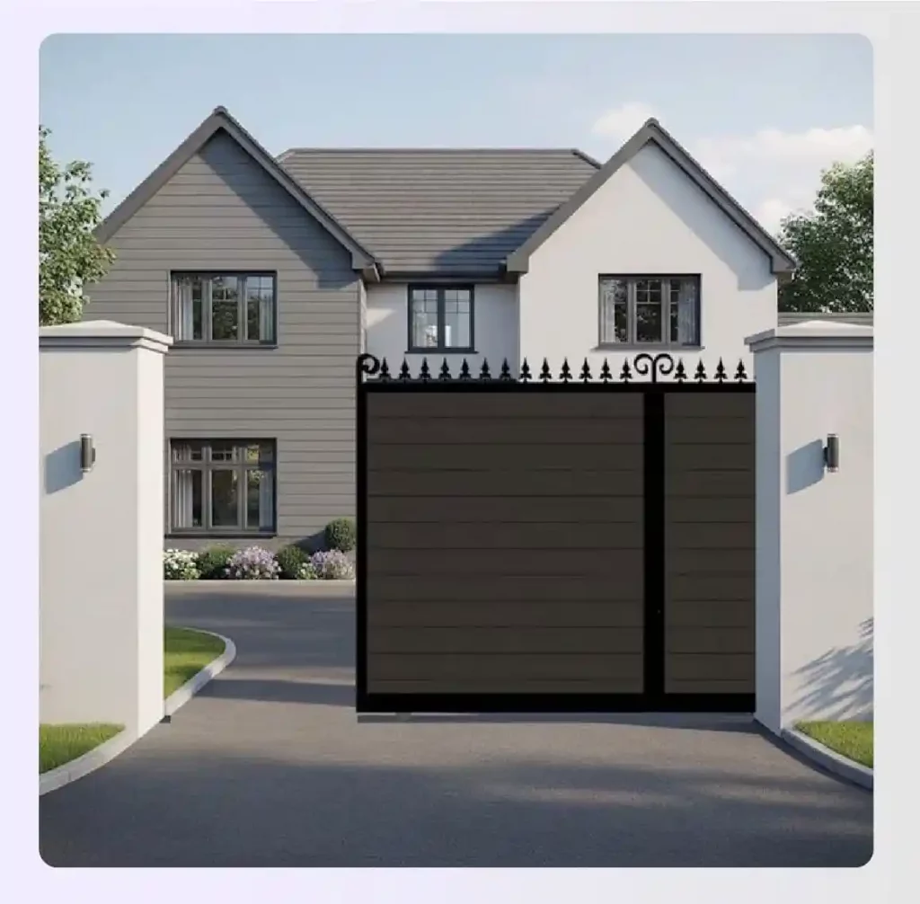 Weather-resistant composite gate installation