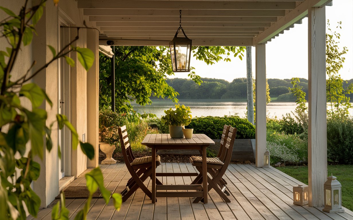 River side patio design ideas