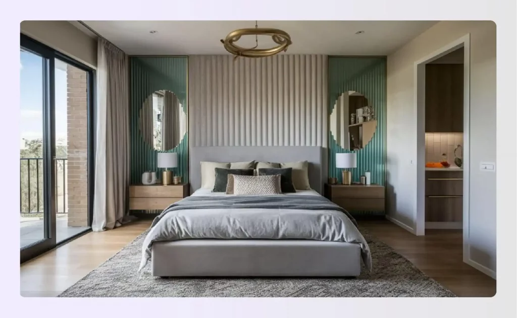 Elegant wall panelling for cosy master bedroom essentials