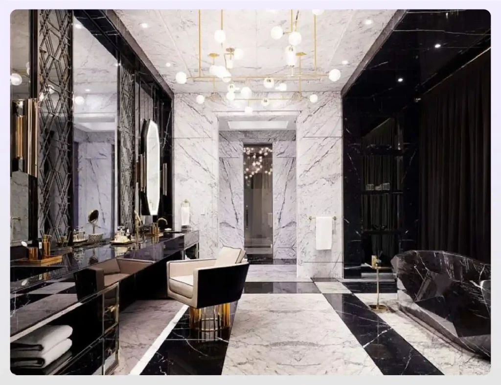 Luxurious manor with modern Art-Deco elements