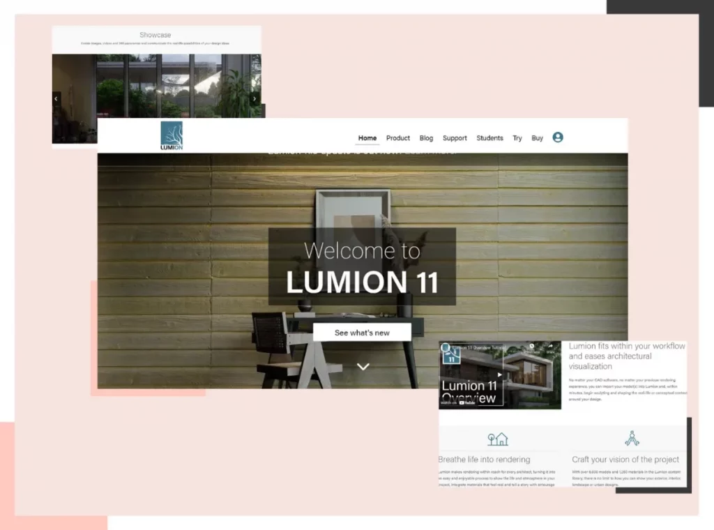 User interface of Lumion 11 software