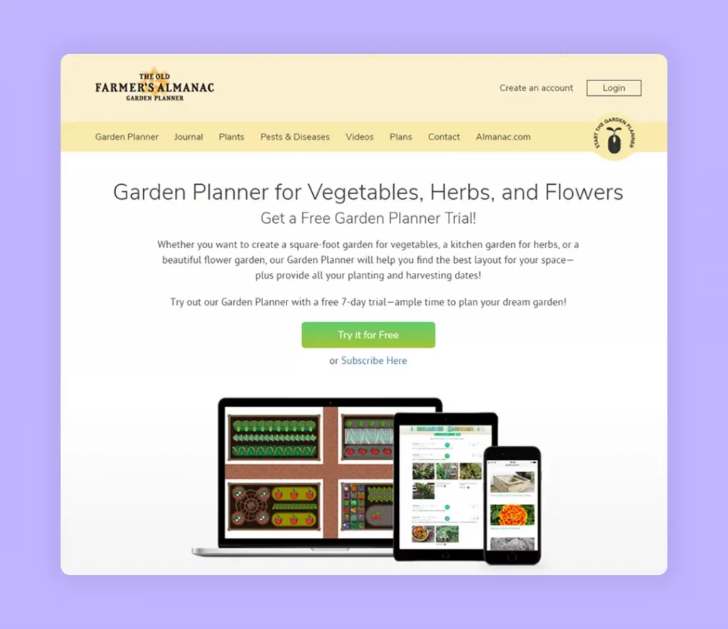 Planning a vegetable garden layout in Garden Planner