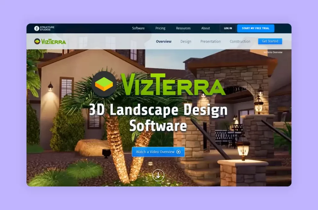 3D rendering of an outdoor space created with VizTerra