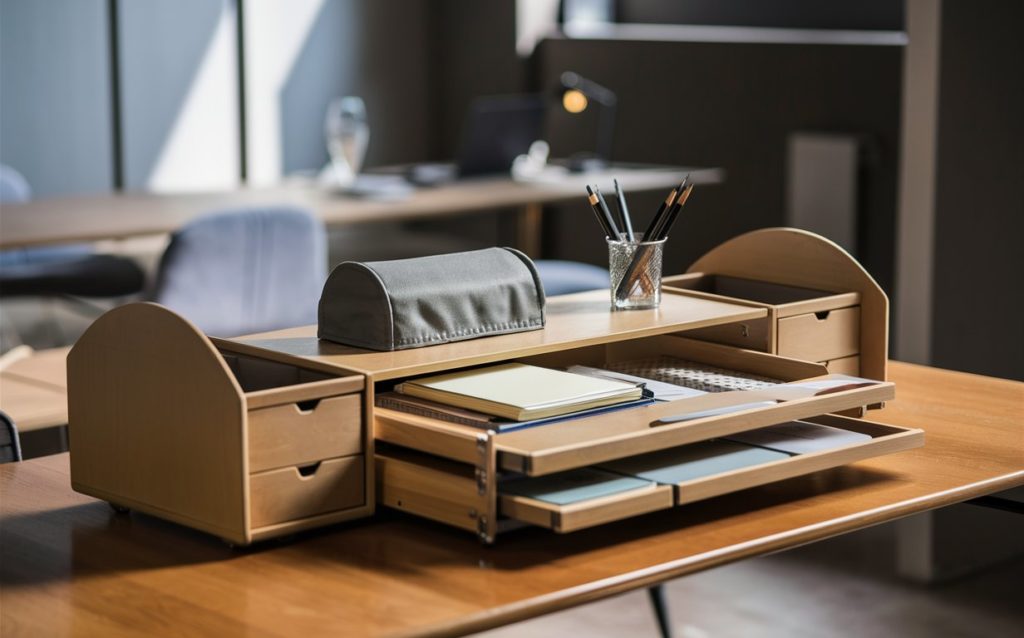 Desktop Console: Organize Your Space with Storage Solutions