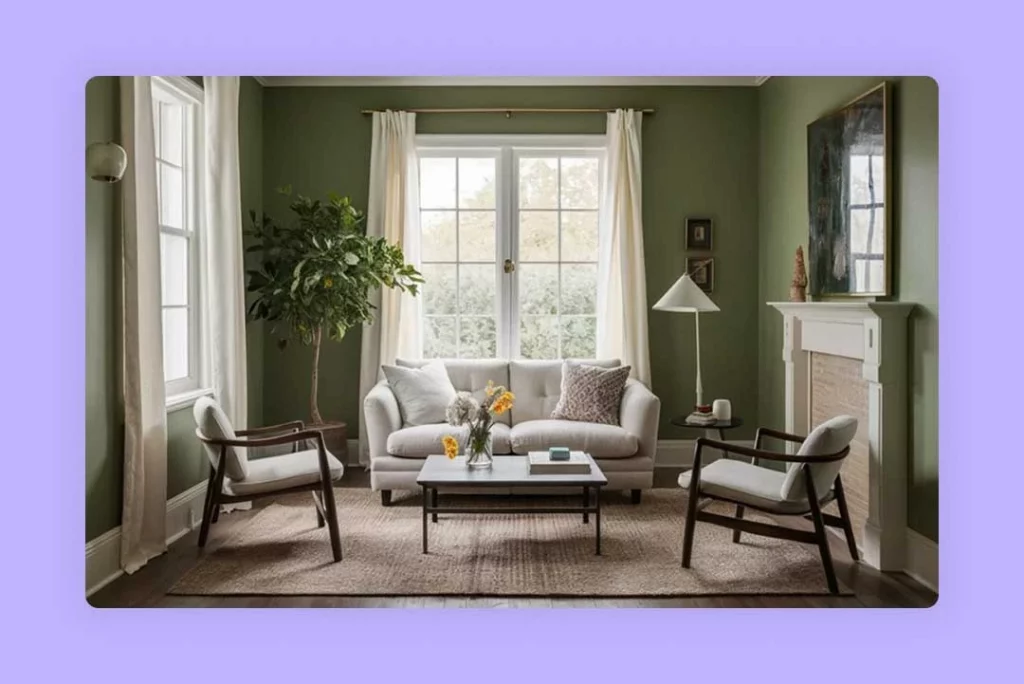 comfortable living room furniture set including a couch, two chairs, and a coffee table