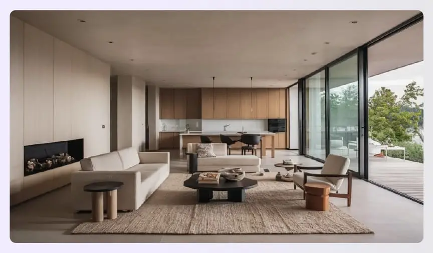 Minimalist home with clean lines and open space