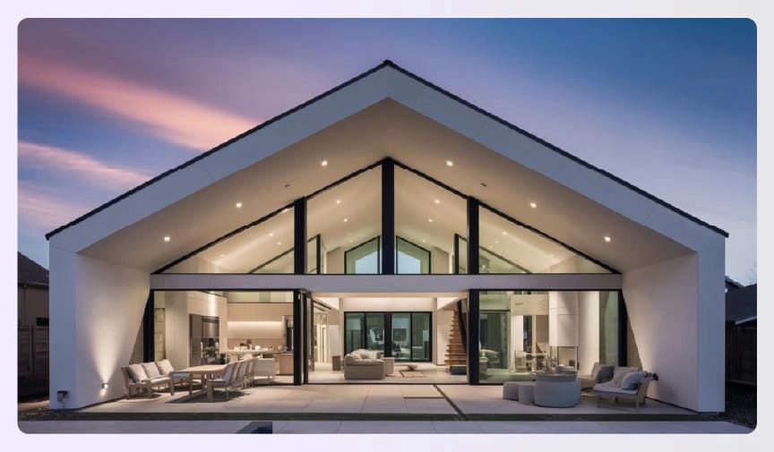 Modern contemporary house with open floor design