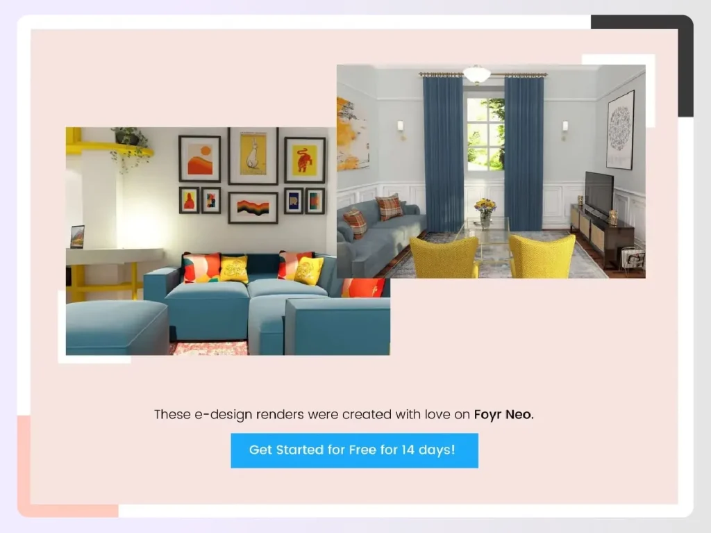  Pre-made room layout templates in Foyr Neo 