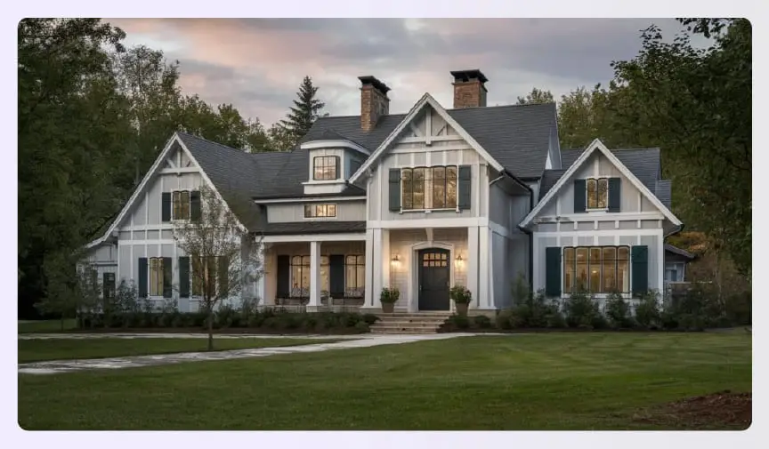 Swedish country house with painted wood exterior