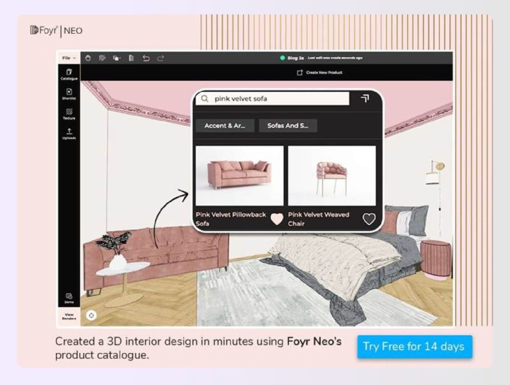 Searching for pink velvet sofa in Foyr Neo catalog Searching for pink velvet sofa in Foyr Neo catalog