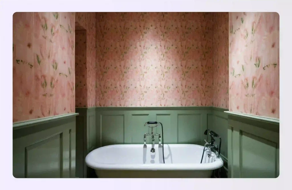 Blushing Powder Pink, Green, and White
