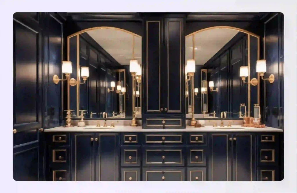 Chic Navy and Brass