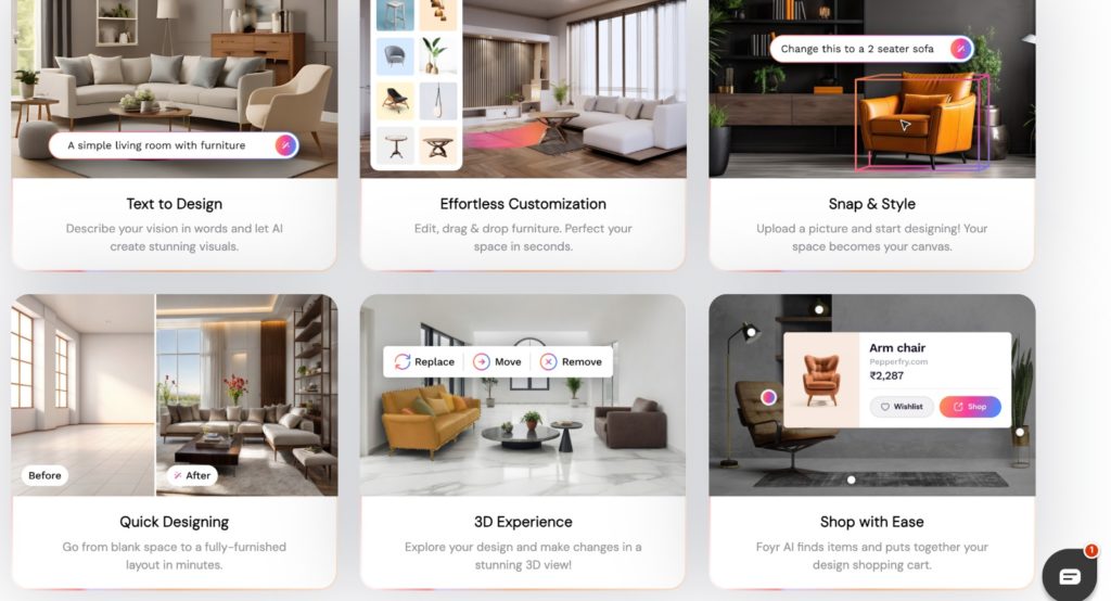 Foyr Ideate - AI interior design tool