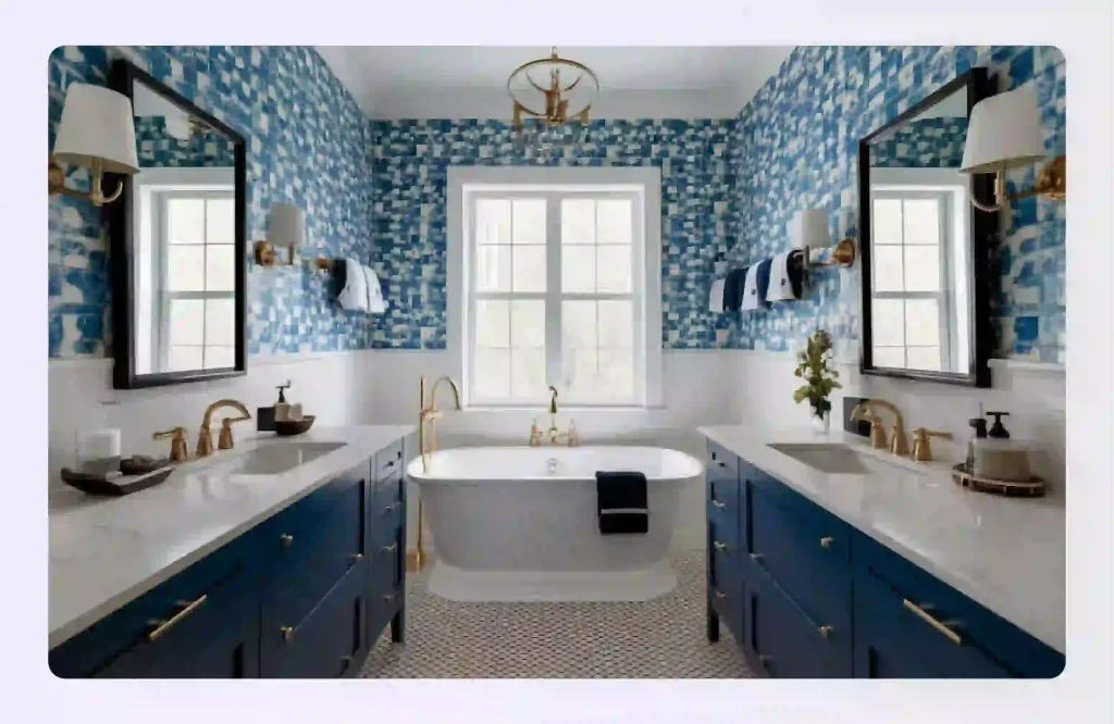 Soothing Sapphire Blue and White