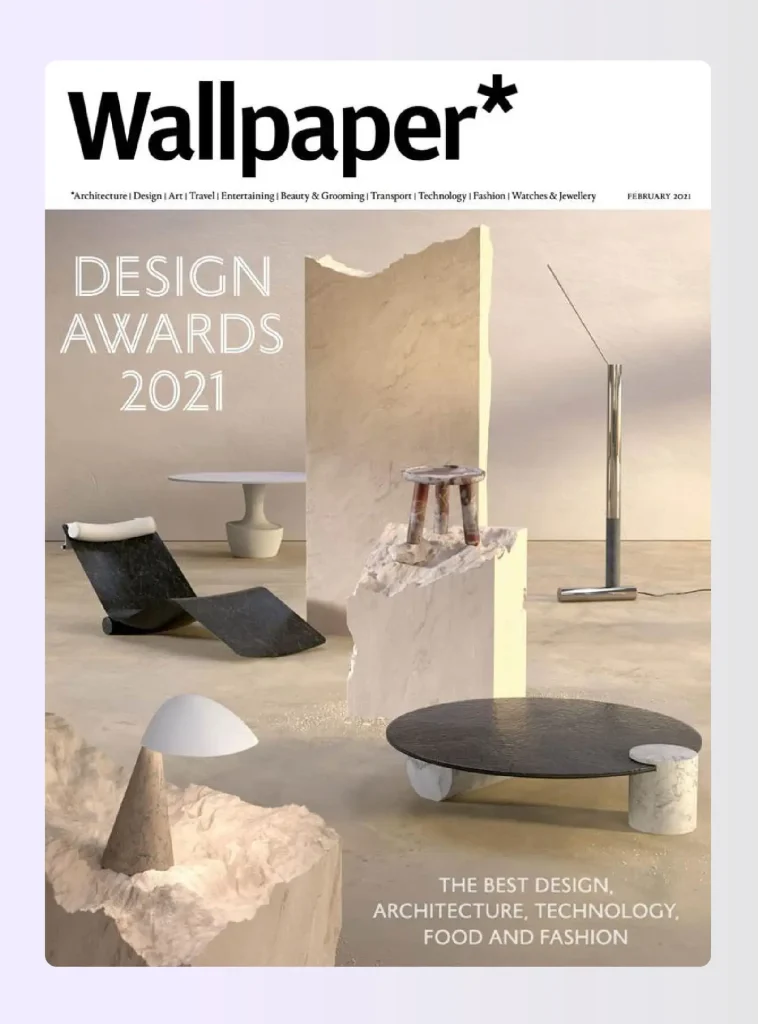 Wallpaper magazine cover featuring modern furniture design Wallpaper magazine cover featuring modern furniture design