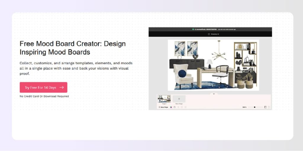 Foyr Mood Board screenshot