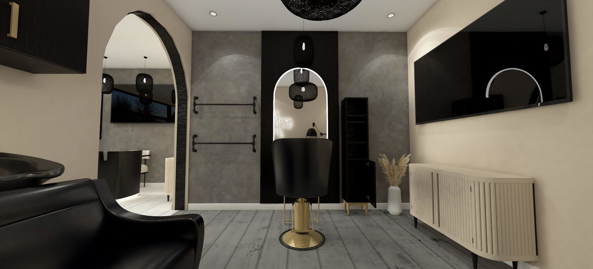 Complete salon redesign project files highlighting new layout