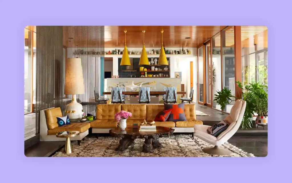 An interior design of a private residence from Jonathan Adler portfolio 