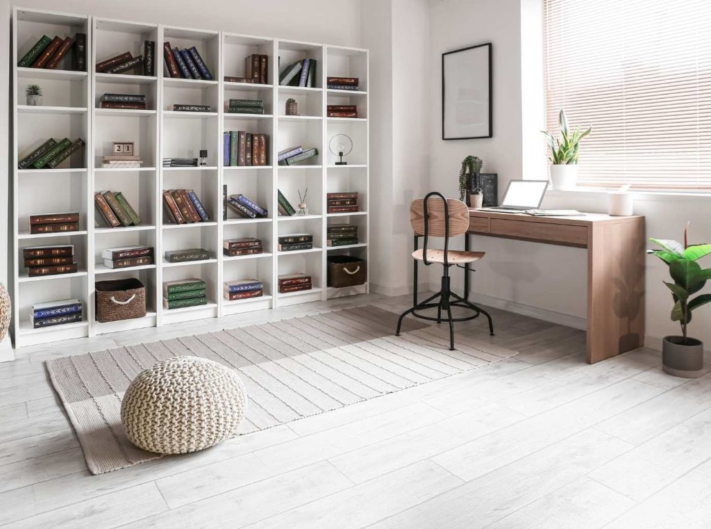 picture showing design for a home library