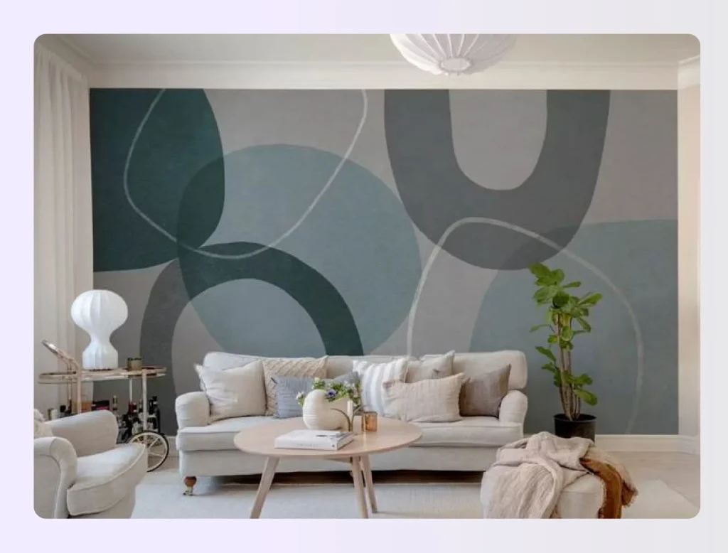 Peel and stick wallpaper in modern living room Peel and stick wallpaper in modern living room