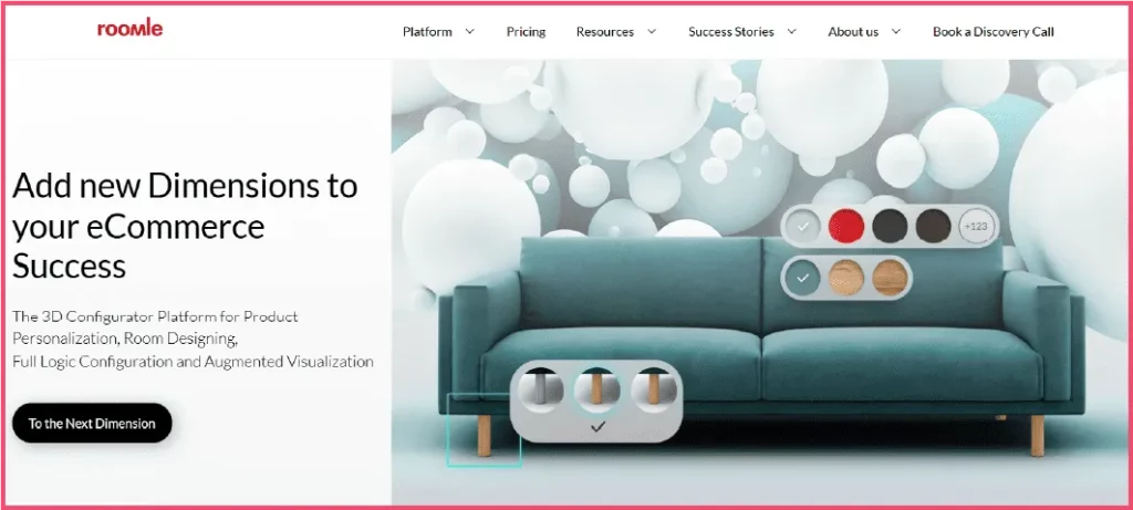 Roomle is a 3D commerce platform focused on product configuration