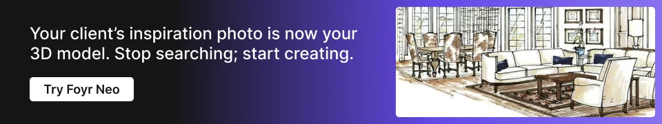 Foyr Neo helps convert a 2D inspiration image into a 3D model instantly