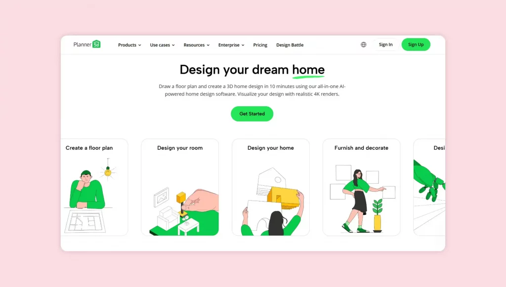 Planner 5D website