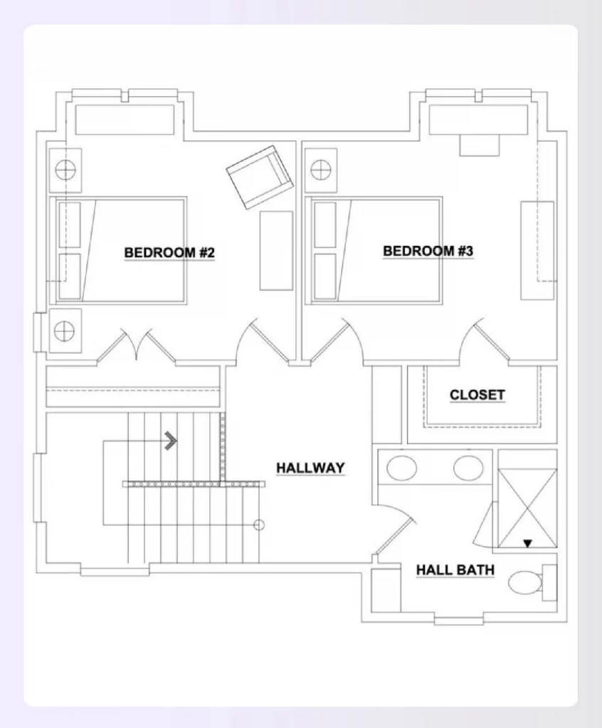 A pass-through bathroom layout with three doors