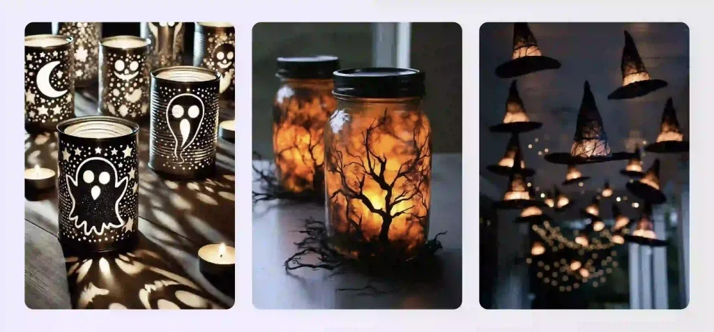 DIY Halloween luminaries design ideas