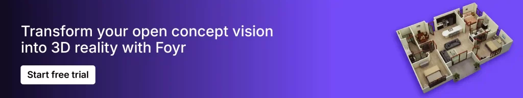 Foyr quickly converts 2D floor plans into 3D visualizations