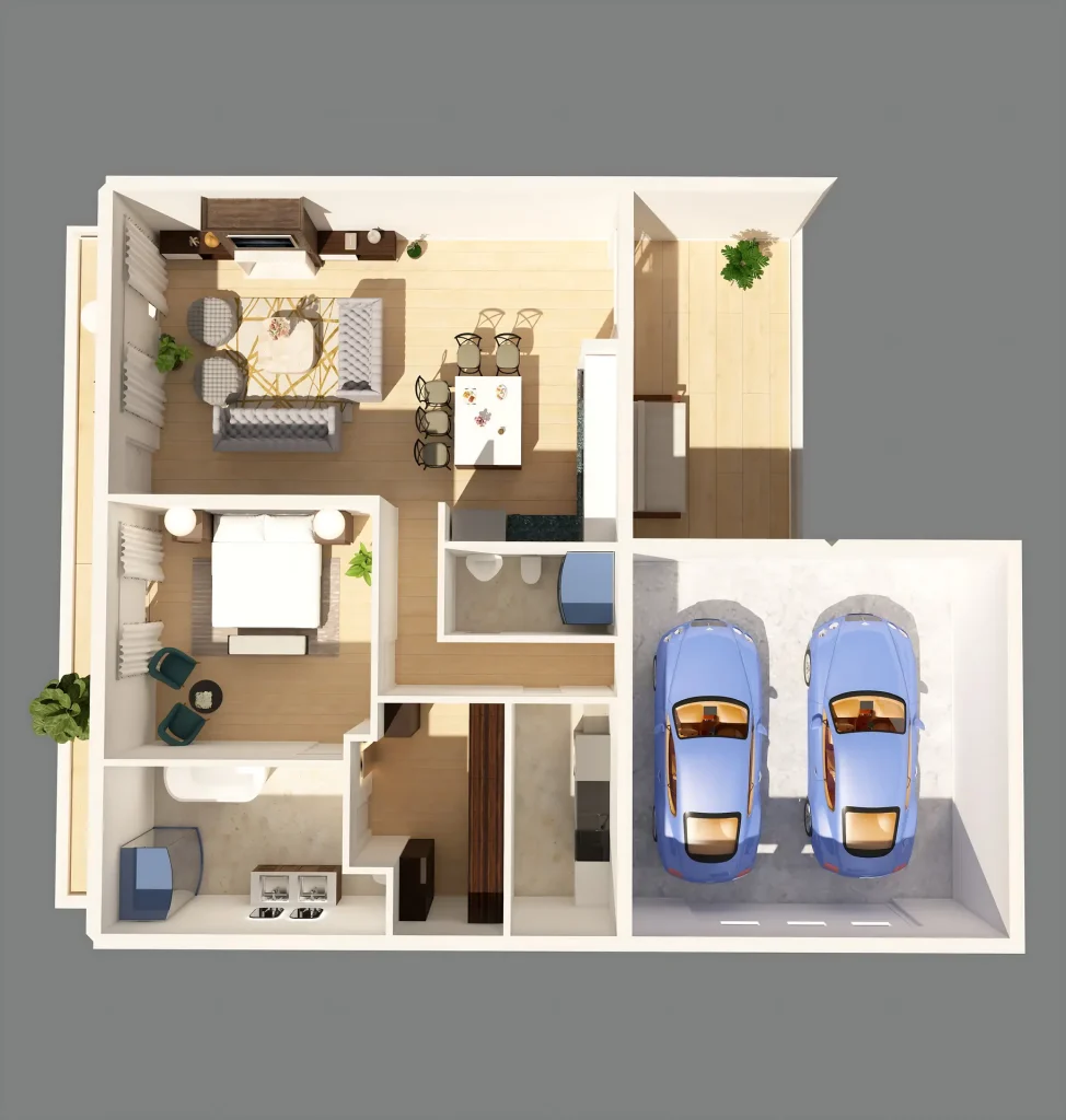 Garage apartment plan design in Foyr Garage apartment plan design in Foyr
