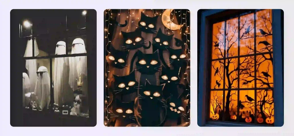 Halloween window décor ideas for home
