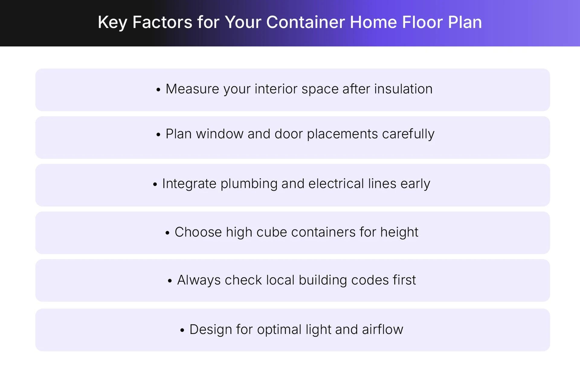 Key Factors for Your Container Home Floor Plan