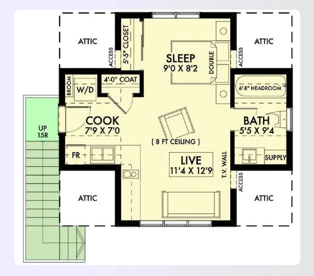 Modern farmhouse garage apartment design plan