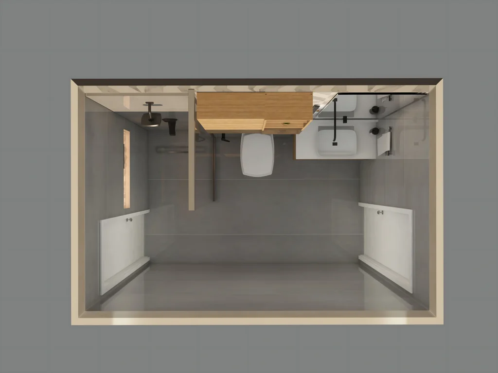 Try this Jack and Jill Bathroom Layout in Foyr Try this Jack and Jill Bathroom Layout in Foyr