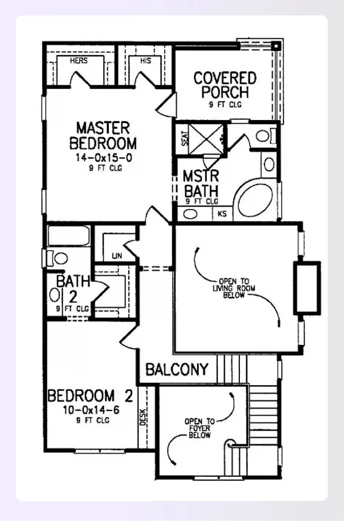 Two-story colonial 3-bedroom home plan