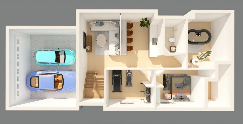 Basement floor Plan design in Foyr