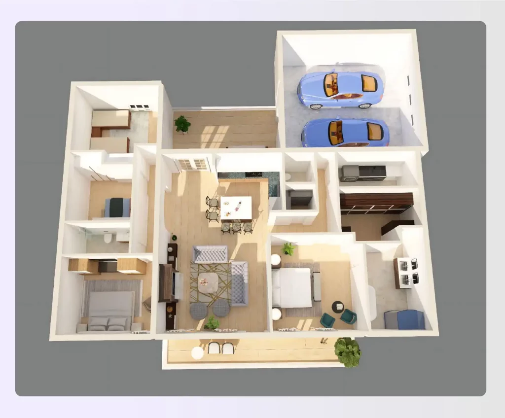 4-bedroom house plan design in Foyr