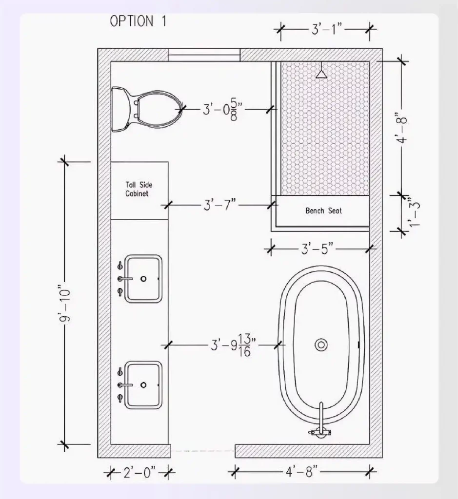 A freestanding tub as a centerpiece in a large bathroom