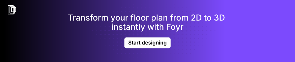 Convert 2D floor plan into a 3D model with Foyr