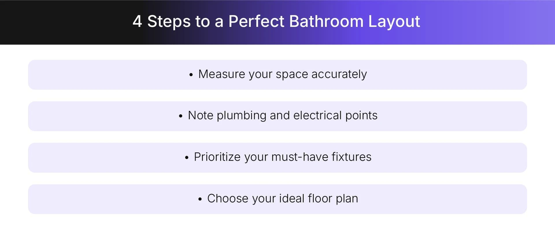 How to create the perfect bathroom layout