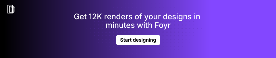 Foyr offers photorealistic rendering capabilities Foyr offers photorealistic rendering capabilities