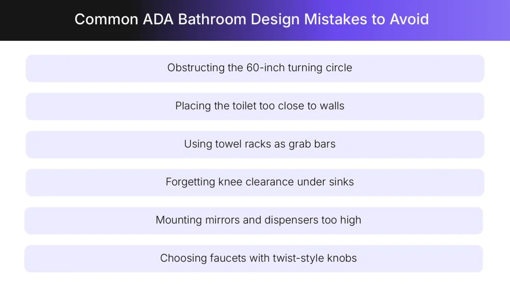 ADA Bathroom design mistakes to avoid ADA Bathroom design mistakes to avoid
