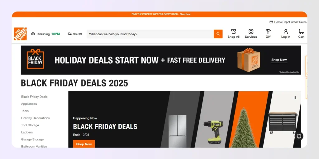 Black Friday Sale from The Home Depot Black Friday Sale from The Home Depot