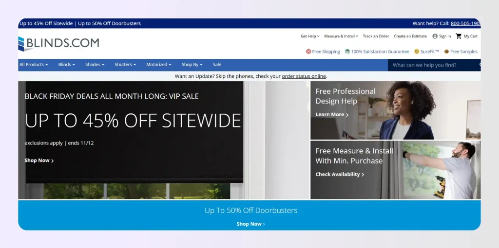 Blinds.com Black Friday sale on window treatments