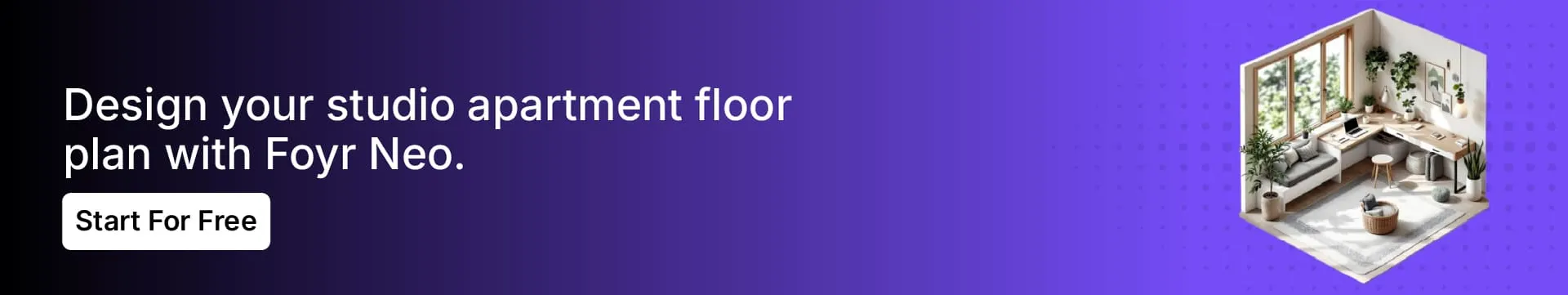 Design your studio apartment floor plan with Foyr Neo