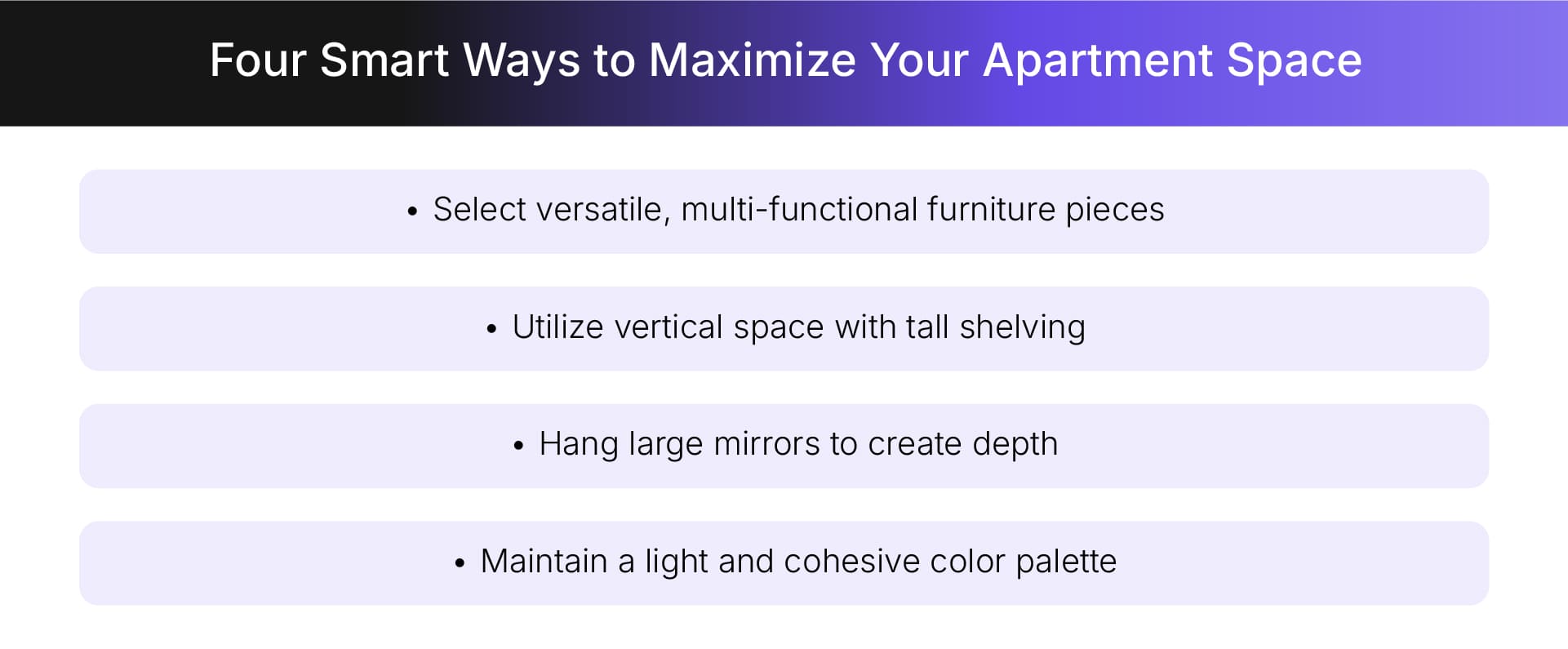 Different ways to maximize 1-bedroom apartment space Different ways to maximize 1-bedroom apartment space