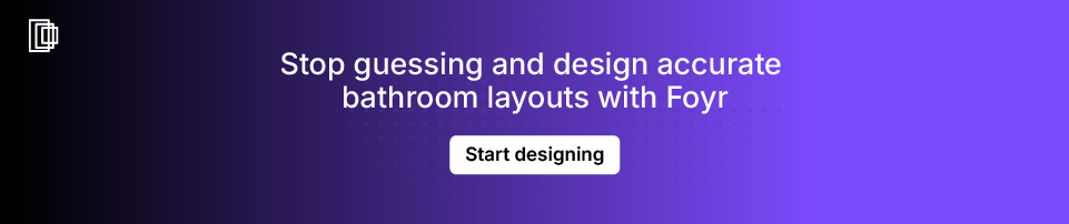 Foyr offers precise measurement tools for bathroom floor plans 